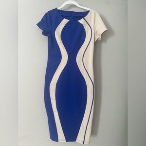 Blue and White Women's Dress